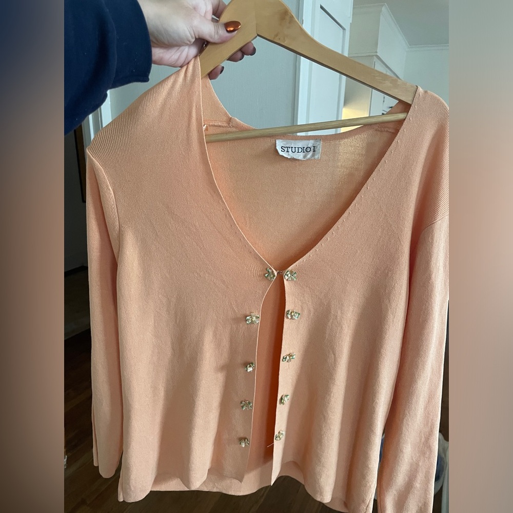 Peach Studio 1 ribbon detail cardigan size 12